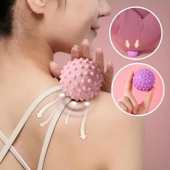 balle massage rose mains yoga ball douleur musculaire