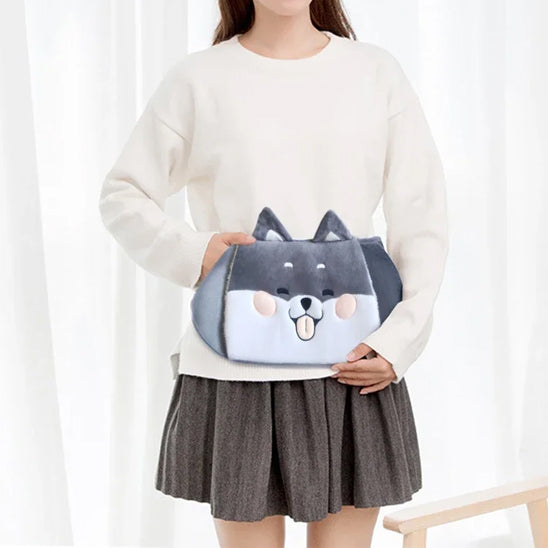 bouillotte peluche sur ventre