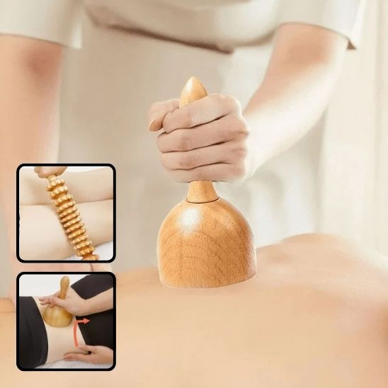 cloche bois dos huile massage bien etre