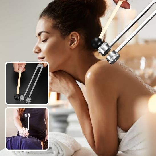 diapason guerison acoustique massage genou