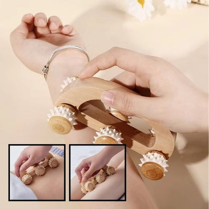 rouleau bois detente masseur dos cou jambe mais energie