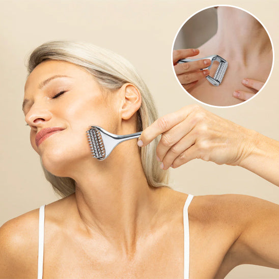 rouleau massage acier inoxydable massage faciale