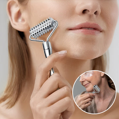 rouleau massage acier inoxydable visage cou soin