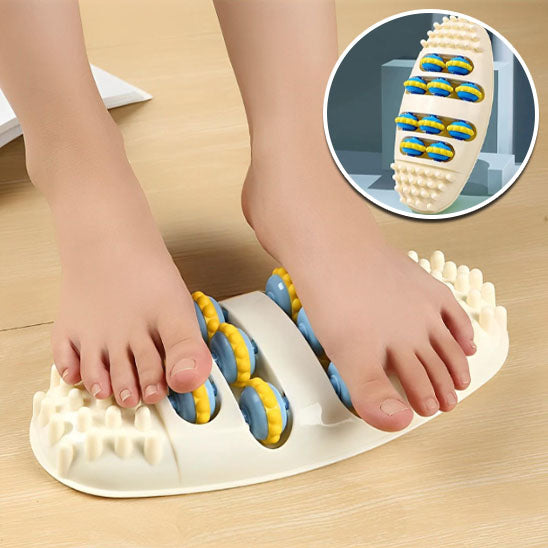 rouleau massage acupression plantaire relaxation refelexologie