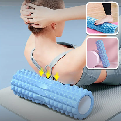 rouleau massage dos jambes yoga fitness soulagement