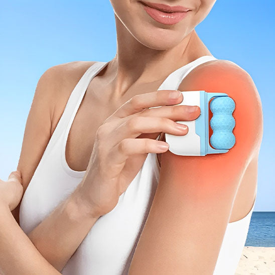 rouleau massage froid visage yeux main pied